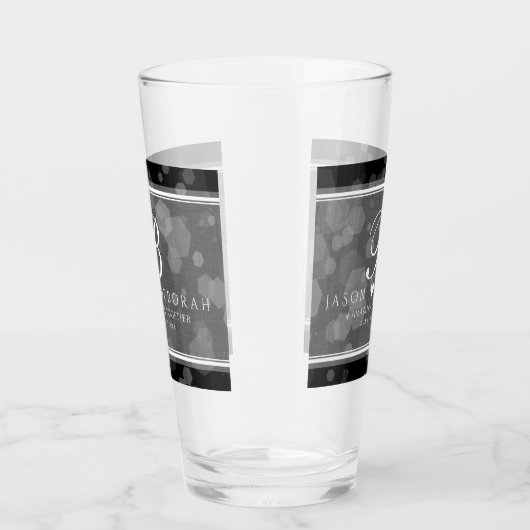 Elegant 4th Linen Wedding Jubileum Glas (Rechts)