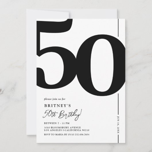 Elegant 500e verjaardag kaart (Voorkant)