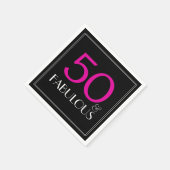 Elegant 50 en Fabulous Birthday Party Servet (Hoek)