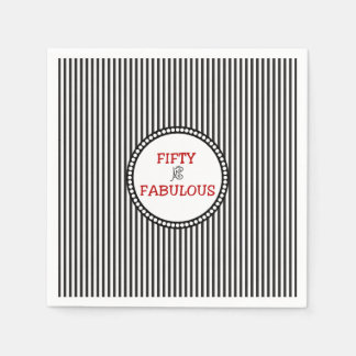 Elegant 50 en Fabulous Black and White Servetten