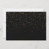 Elegant 50 en Fabulous Black Gold Glitter Photo Kaart (Achterkant)