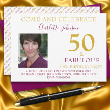 Elegant 50 en Fabulous Foto 50ste verjaardag 