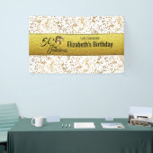 Elegant 50 en Fabulous Gold Foil Confetti Spandoek (Beurs)