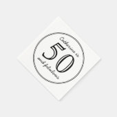 Elegant 50 en Fabulous Name Birthday Party Servet (Hoek)