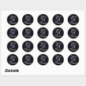 Elegant 50 en Fabulous Personalized Birthday Ronde Sticker (Vel)