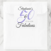Elegant 50 en Fabulous Personalized Birthday Vierkante Sticker (Tas)