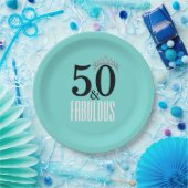 Elegant 50 en Fabulous Tiara geïnspireerd Papieren Bordje (Feest)