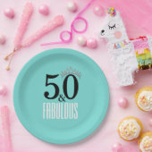 Elegant 50 en Fabulous Tiara geïnspireerd Papieren Bordje (Feest)