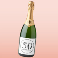 Elegant 50 en Fabulous Typography Birthday