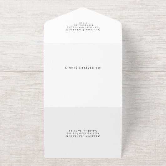 Elegant 50 en fantastisch zwart 50ste verjaardagsf all in one uitnodiging (Buiten)