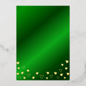 Elegant 50 & Fabulous Birthday Green & Gold Folie Uitnodiging (Achterkant)