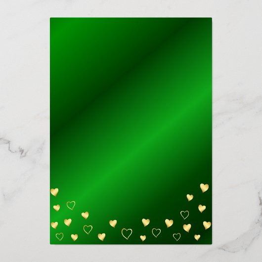 Elegant 50 & Fabulous Birthday Green & Gold Folie Uitnodiging (Achterkant)