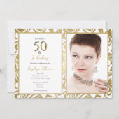 Elegant 50- & Fabulous Decorative Gold Leaves Part Kaart (Voorkant)