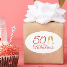 Elegant 50 & Fabulous Pink and Gold 50th Birthday
