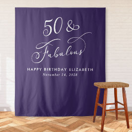 Elegant 50 Fabulous Purple 50th Birthday Party Wandkleed