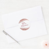 Elegant 50 & Fabulous Rose Gold Birthday  Ronde Sticker (Envelop)
