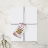 Elegant 50 & Fabulous Rose Gold Photo Birthday Cadeaulabel (Met Touw)