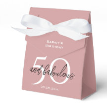 Elegant 50 & Fabulous Verjaardag Dusty Pink Girly