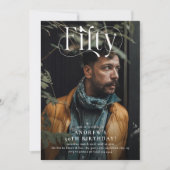 Elegant 50 foto 50ste verjaardagsfeest kaart (Voorkant)