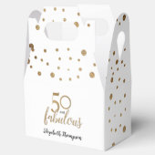 Elegant 50 & geweldige Birthday White Gold Confett Bedankdoosjes (Geopend)