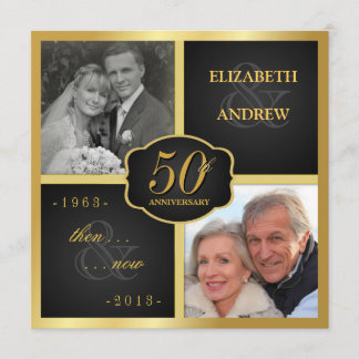 Elegant 50-jarig huwelijksjubileum: belofte-vernie kaart