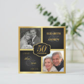 Elegant 50-jarig huwelijksjubileum met hernieuwing kaart (Staand voorkant)