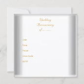 Elegant 50-jarig huwelijksjubileum Witte Goud Kaart (Achterkant)