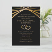 Elegant 50-jarig jubileum Originele Harten Kaart (Staand voorkant)