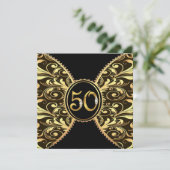 Elegant 50 Jubileum of uitnodiging ter gelegenheid (Staand voorkant)