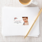 Elegant 50e Fabulous Birthday Foto Red Script Etiket (Insitu)