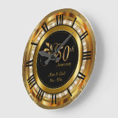 Elegant 50e Golden Diamond Jubileum Grote Klok (Hoek)