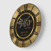 Elegant 50e Golden Diamond Jubileum Grote Klok (Hoek)