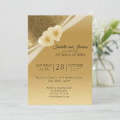 Elegant 50e Golden Jubileum Design Kaart (Staand voorkant)
