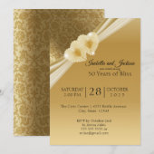 Elegant 50e Golden Jubileum Design Kaart (Voorkant / Achterkant)