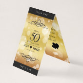 Elegant 50e Golden Wedding Jubileum Table Card Kaart (Voorkant)