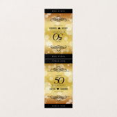 Elegant 50e Golden Wedding Jubileum Table Card Kaart (Buitenkant ongevouwen)