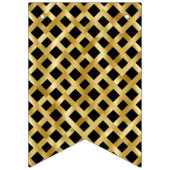 Elegant 50e gouden feest op de zwarte banner (Derde vlag)