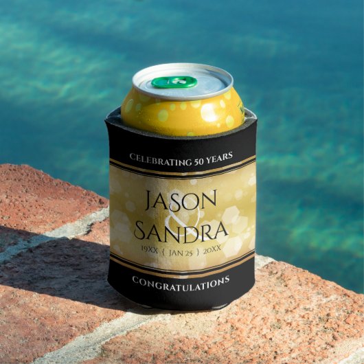 Elegant 50e gouden huwelijksjubileum blikjeskoeler (Insitu Zwembad)