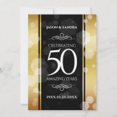 Elegant 50e gouden huwelijksjubileum kaart (Voorkant)