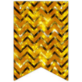 Elegant 50e gouden mousserende zwarte kervel vlaggetjes (Eerste vlag)