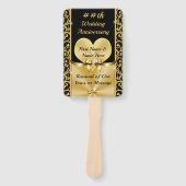 Elegant, 50e huwelijksjubileum viering programma handwaaier (Voorkant)