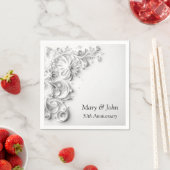 Elegant 50e Huwelijkspapier Quilling Ontwerp Servet (Insitu)