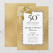 Elegant 50e Jubileum Kaart (Voorkant / Achterkant)