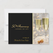 Elegant 50e Jubileum Partij Uitnodigingen (Voorkant)