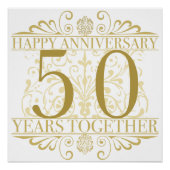 Elegant 50e Jubileum Perfect Poster (Voorkant)