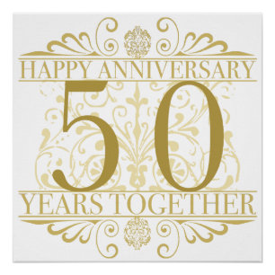 Elegant 50e Jubileum Perfect Poster