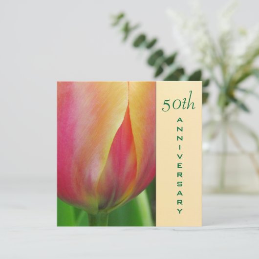 Elegant 50e Jubileum Uitnodiging (Staand voorkant)