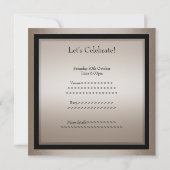 Elegant 50e man Birthday Bronze Black Foto Kaart (Achterkant)