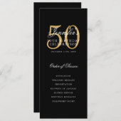 Elegant 50e Programma Gold Black Menu+Dank U (Voorkant / Achterkant)