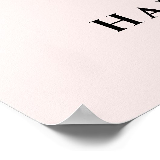 Elegant 50e roze verjaardag poster (Hoek)